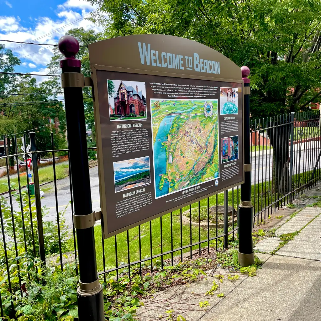 Welcome sign in Beacon, NY