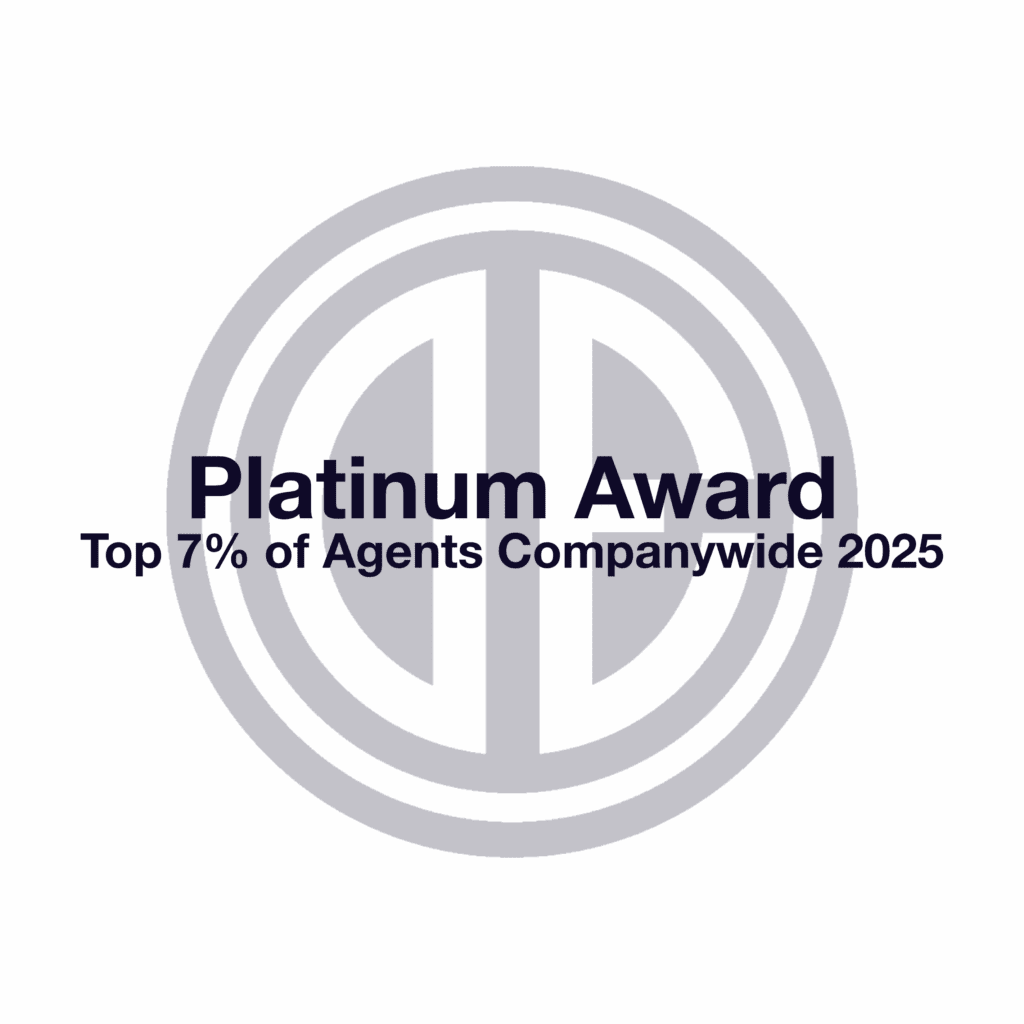 Award Badge: Platinum award Top 7% of Agents Companywide 2025