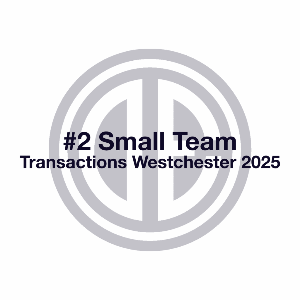 Award Badge: #2 Small Team Transactions Westchester 2025