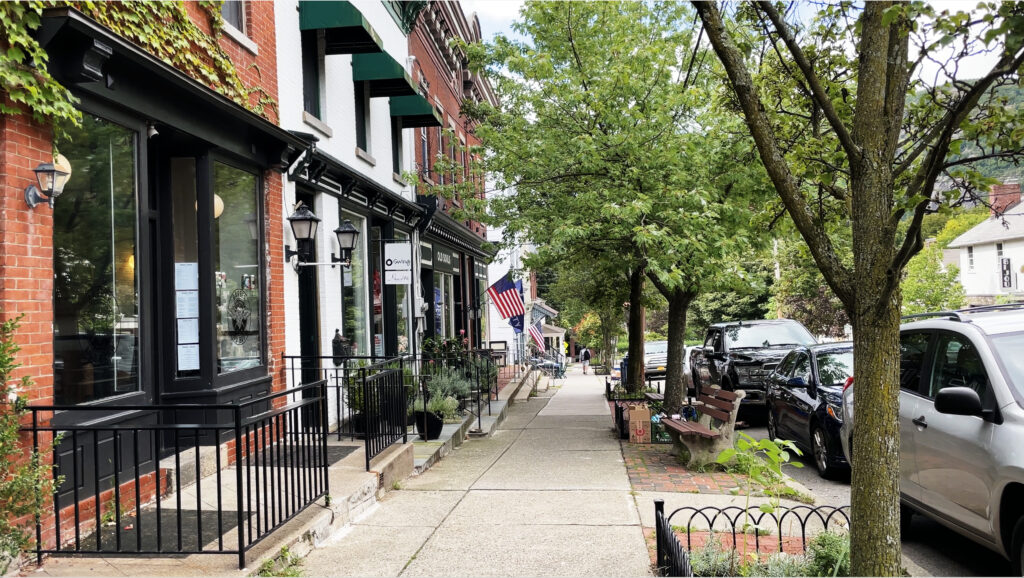 Shops along Main Street in Cold Spring, NY