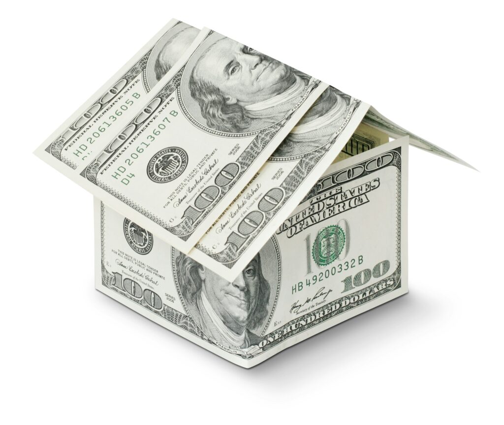 House made of $100 bills.