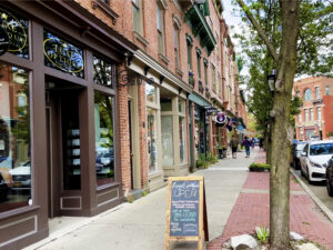 Shops along Main Street in Beacon, NY
