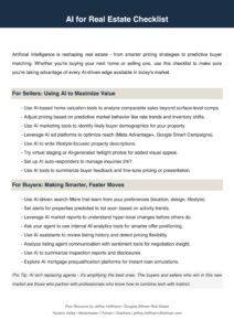 cover of the AI for Real Estate Checklist