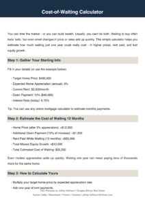 Cover of the Cost-of-Waiting Calculator