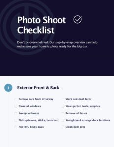 Image of the cover of the photoshoot checklist