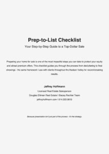 Cover of the Prep to List Checklist