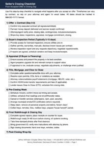 Cover of the Seller Closing Checklist