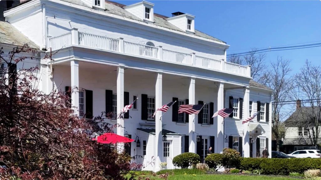 The front of Beekman Arms Inn in Rhinebeck, NY
