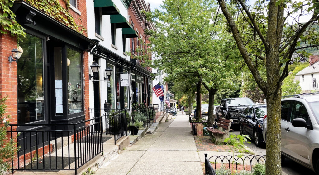 View down Main Street in Cold Spring, NY
