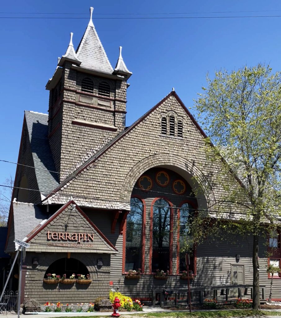 Exterior of Terrapin Restaurant in Rhinebeck, NY.