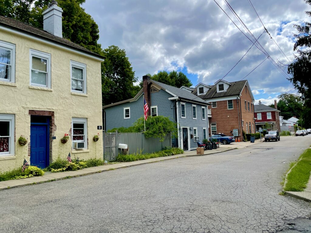 Houses along a side street in Cold Spring, NY.
