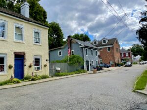 Houses along a side street in Cold Spring, NY.