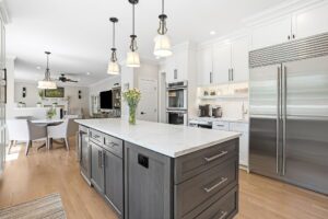 A kitchen island.